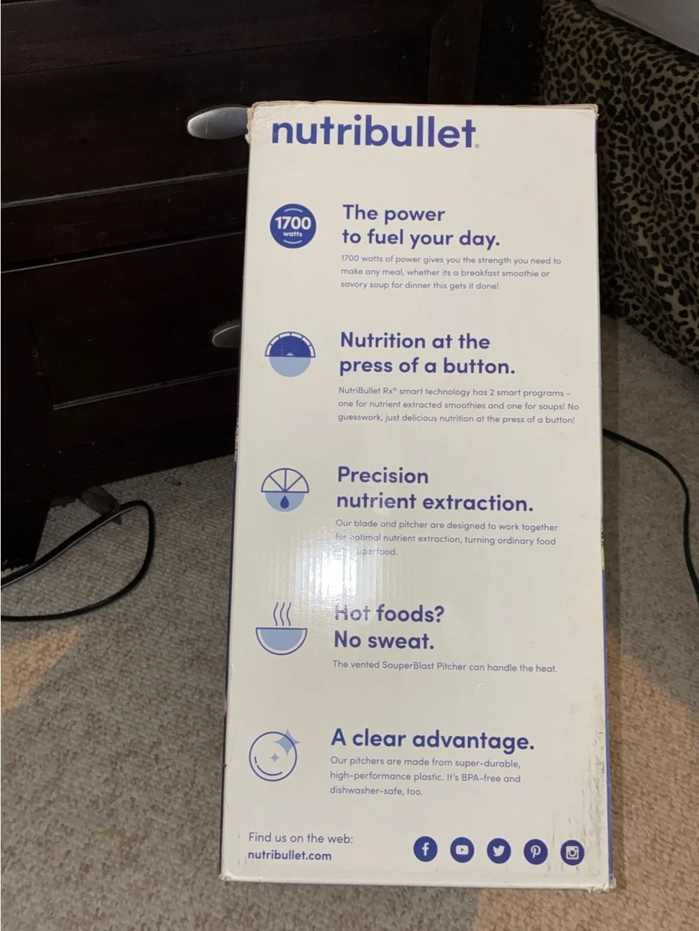 NIB Nutribullet RX Powerful Blender New 1700 watts nutrient extractor NEW